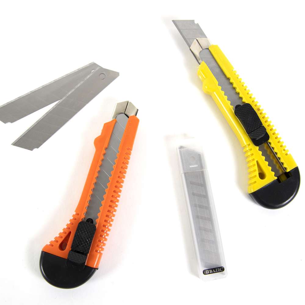 Stainless Steel Paper Cutter Retractable Utility Knife Slide Snap