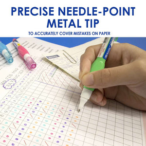 Correction Pen Metal Tip Mini, 0.1 FL OZ (3 mL)(3/Pack)