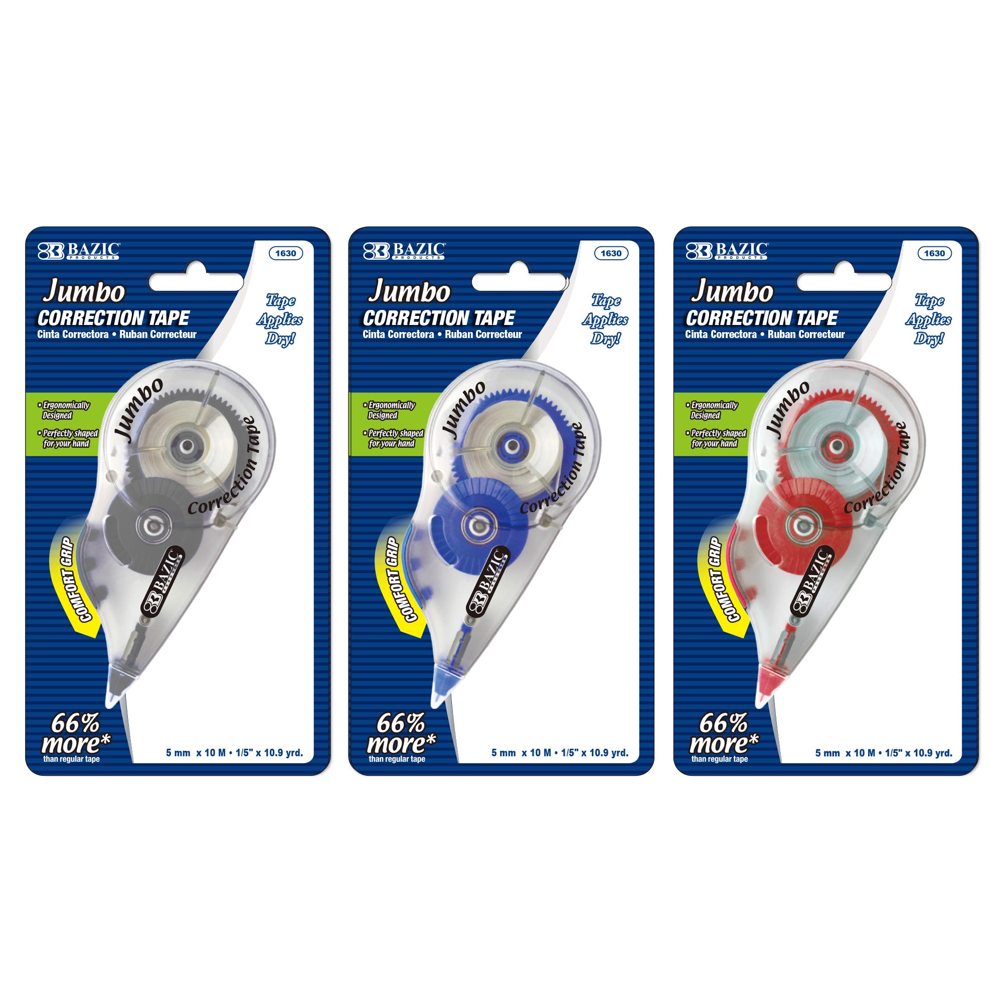 5 mm x 394" Jumbo Correction Tape w/ Grip