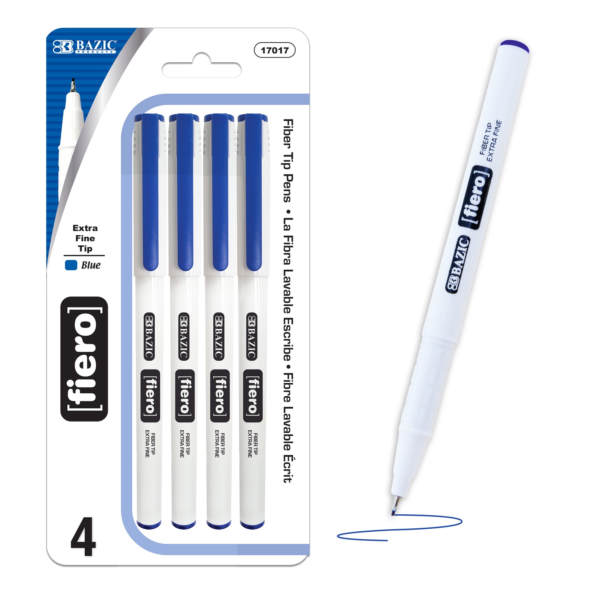 Fiero Blue Fiber Tip Fineliner Pen