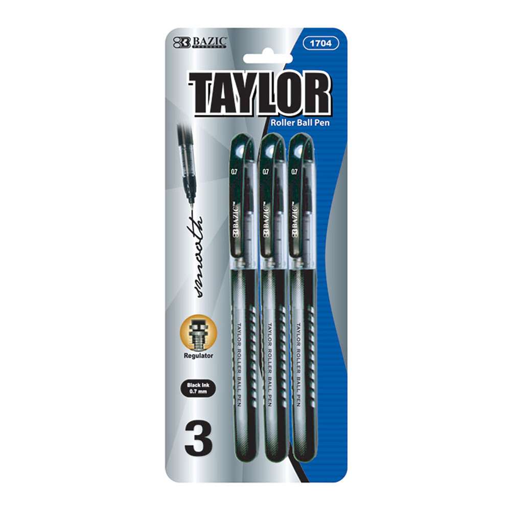 BAZIC Fiero Black Fiber Tip Fineliner Pen (4/Pack) - Bazicstore