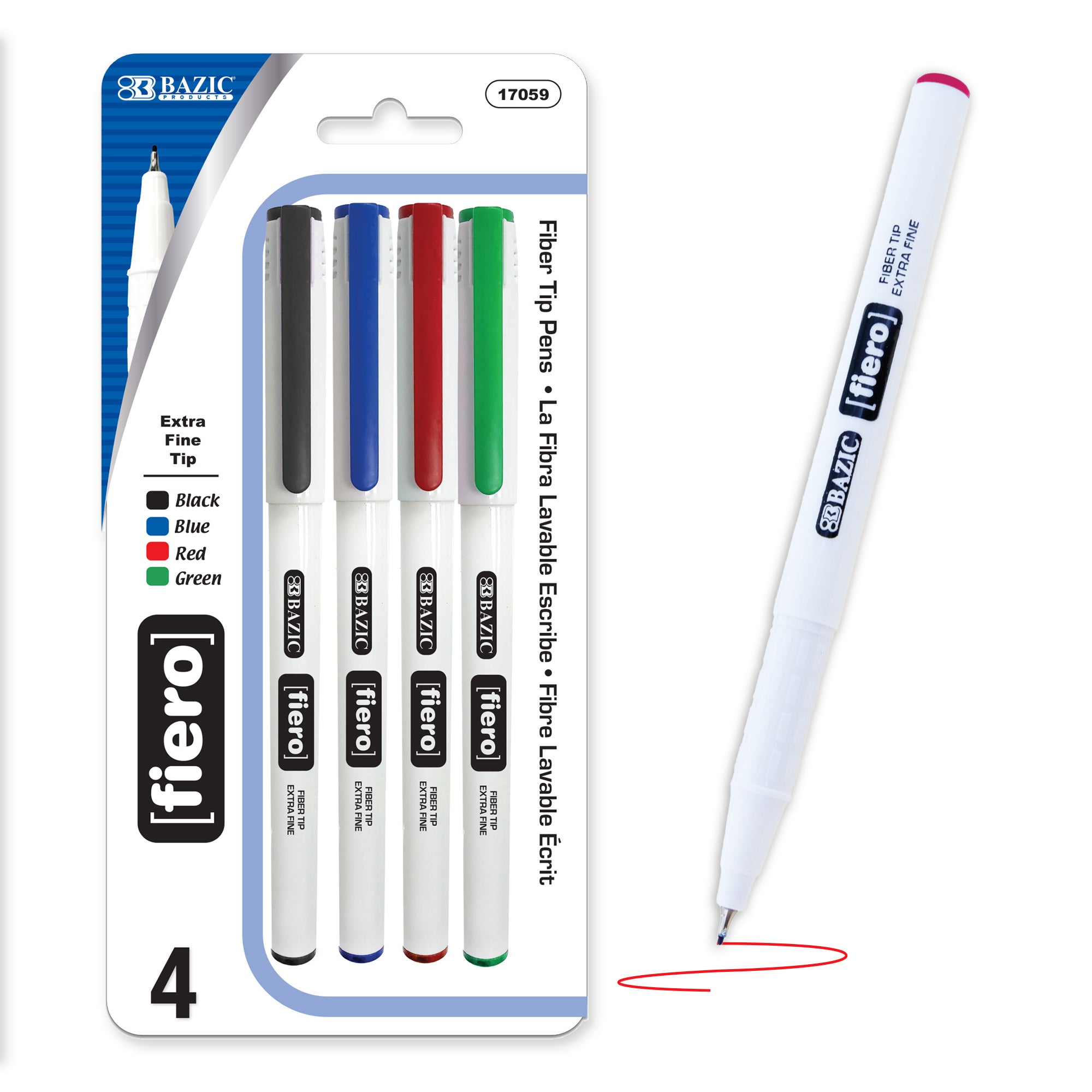 Fiero Assorted Color Fiber Tip Fineliner Pen