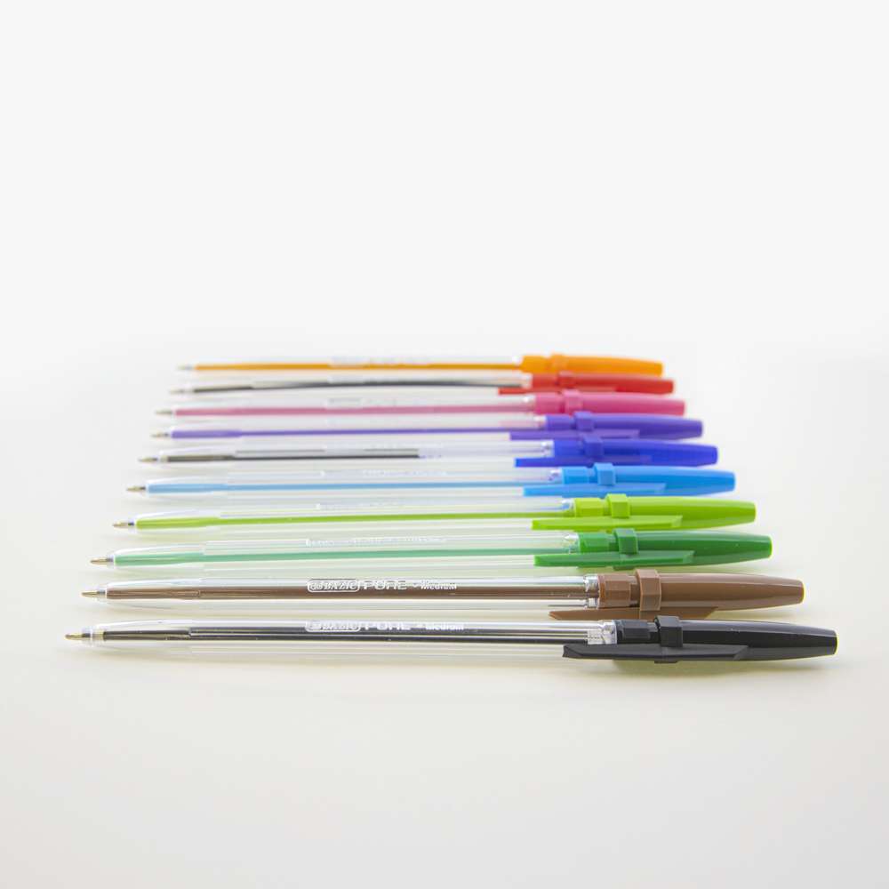 MultiColoured Assorted Ballpoint Pens Bright Colours Home Office School 10  Pack