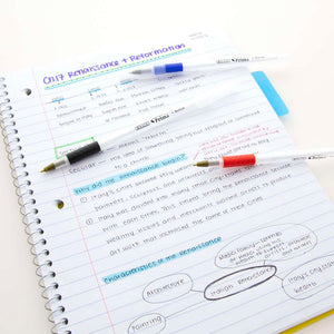 Prima Assorted Color Stick Pen w/ Cushion Grip (8/Pack)