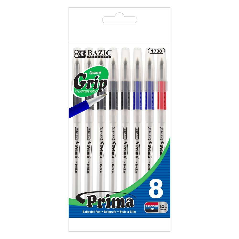 Pack 8 bolígrafos Bic cristal Fun