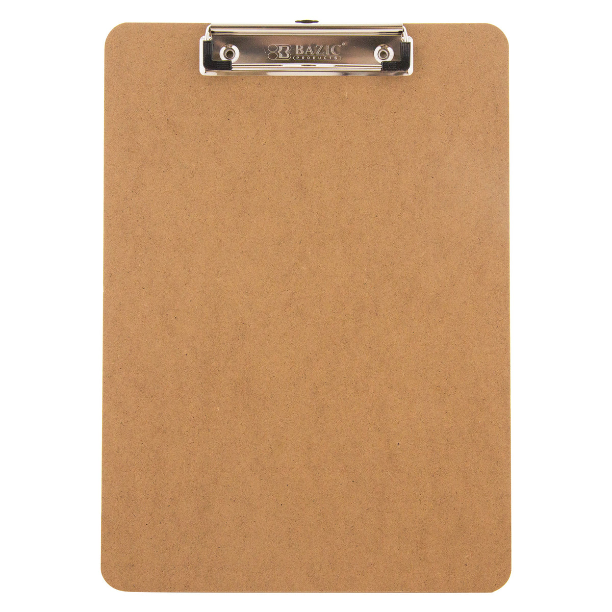 BAZIC Standard Hardboard Clipboard, Low-Profile Clip