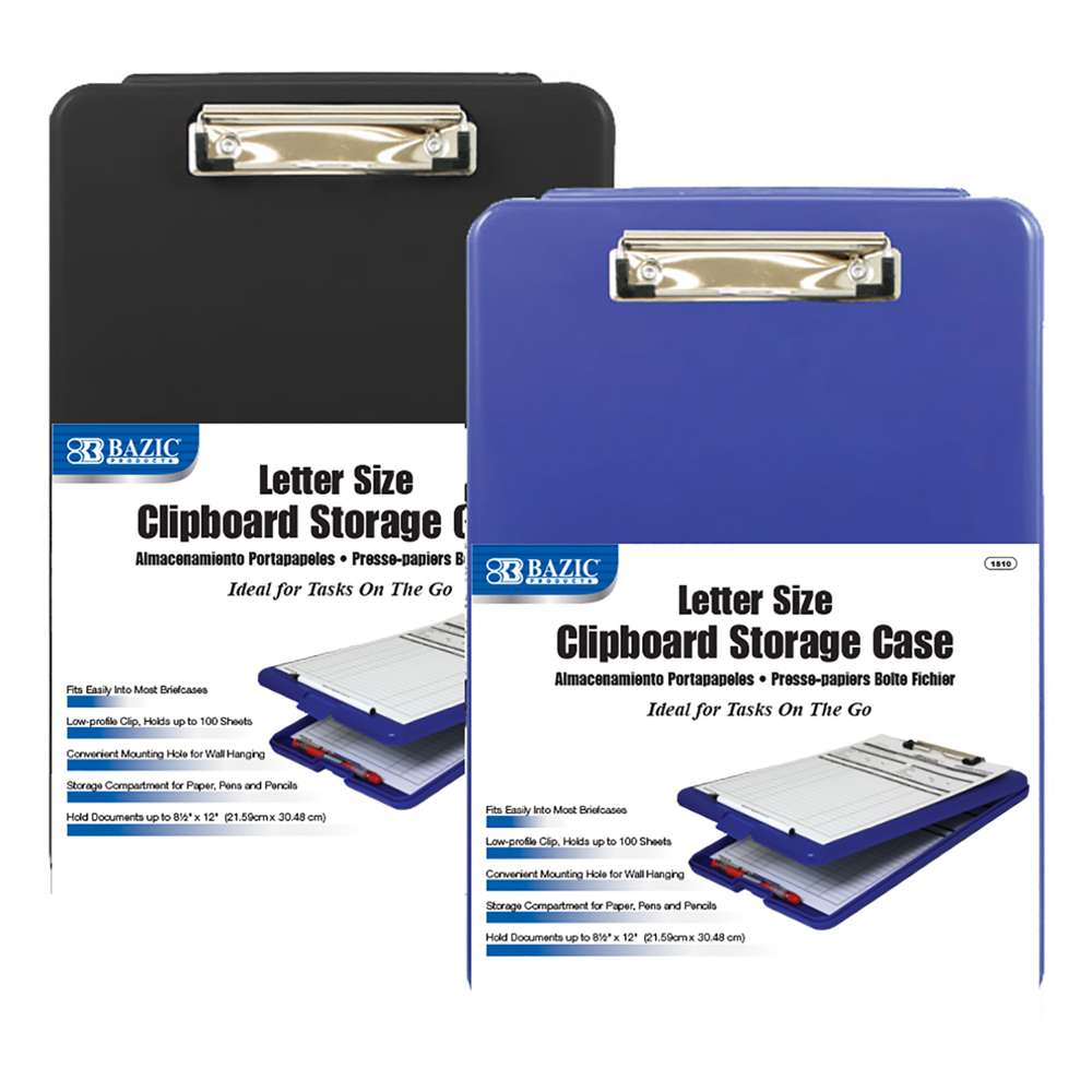 BAZIC Clipboard Storage Case, Snap-Close, Letter Size