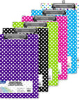 Paperboard Clipboard Standard Size Polka Dot w/ Low Profile Clip