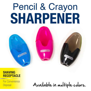 Single Blade Xtreme Oval Sharpener w/ Receptacle (3/Pack)