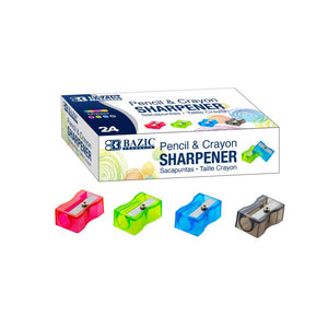 Single Blade Square Pencil Sharpener (24/Box)
