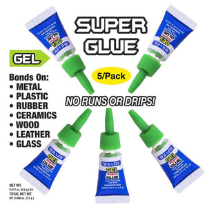 Super Glue Gel 0.017 oz (0.5g)(5/Pack)