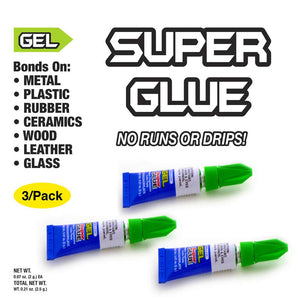Super Glue Gel 0.07 oz (2g)(3/Pack)