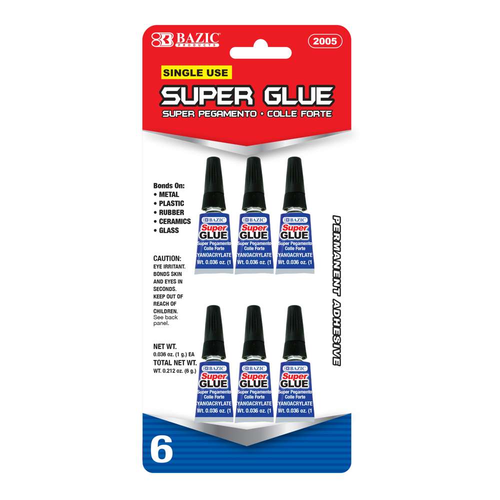 Super Glue Single Use Minis 4 Pack - Bonds Instantly with Precision  Applicators