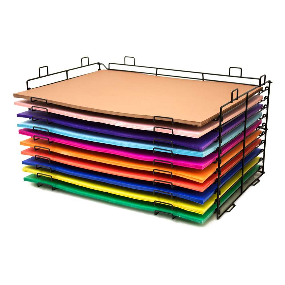 Art Drying Rack, Classroom Painting Storage, 25 Flexible Shelves