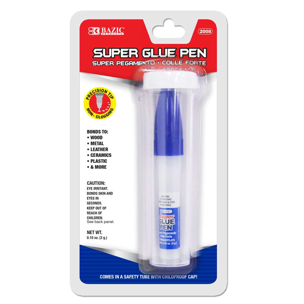 Bazic 0.10 oz (3g) Super Glue Pen W / Precision Tip Applicator