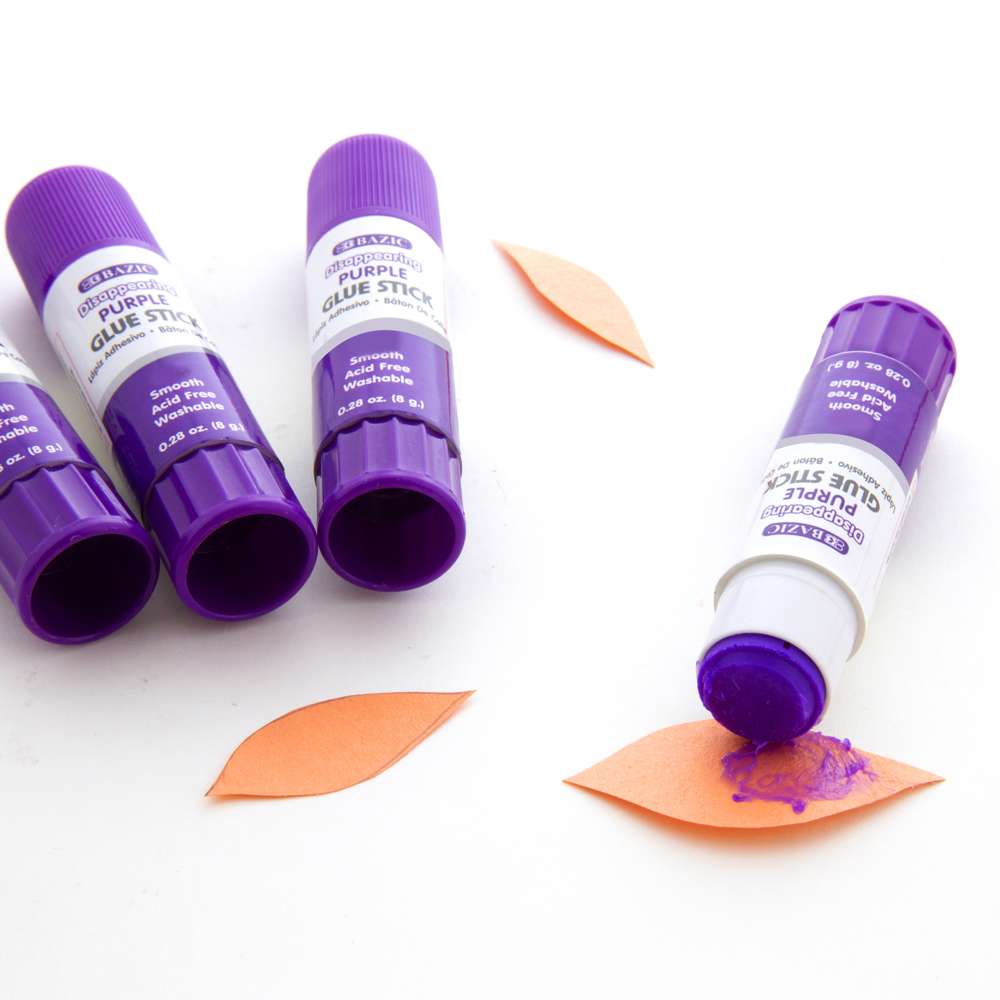 0.28 oz (8g) Washable Disappearing Purple Glue Stick (4/Pack) 24