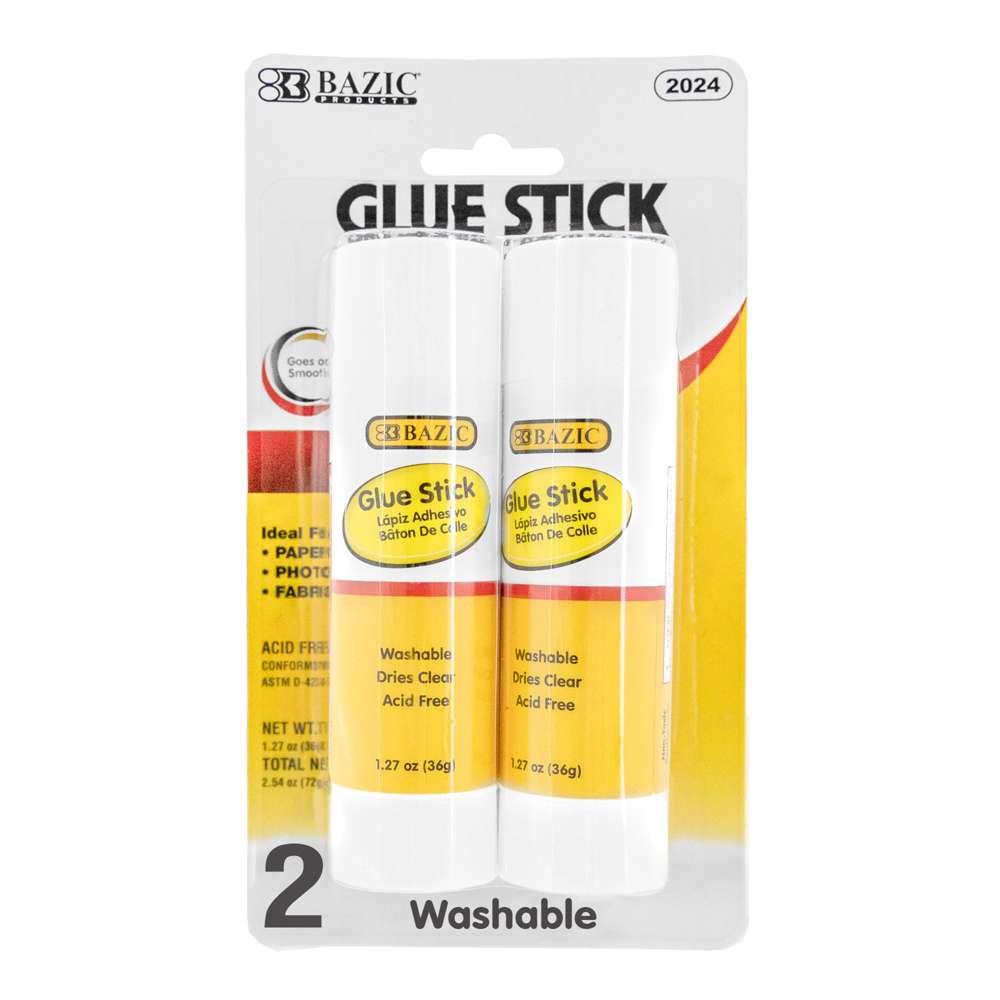 BAZIC 8g / 0.28 Oz. Small Glue Stick (4/Pack)