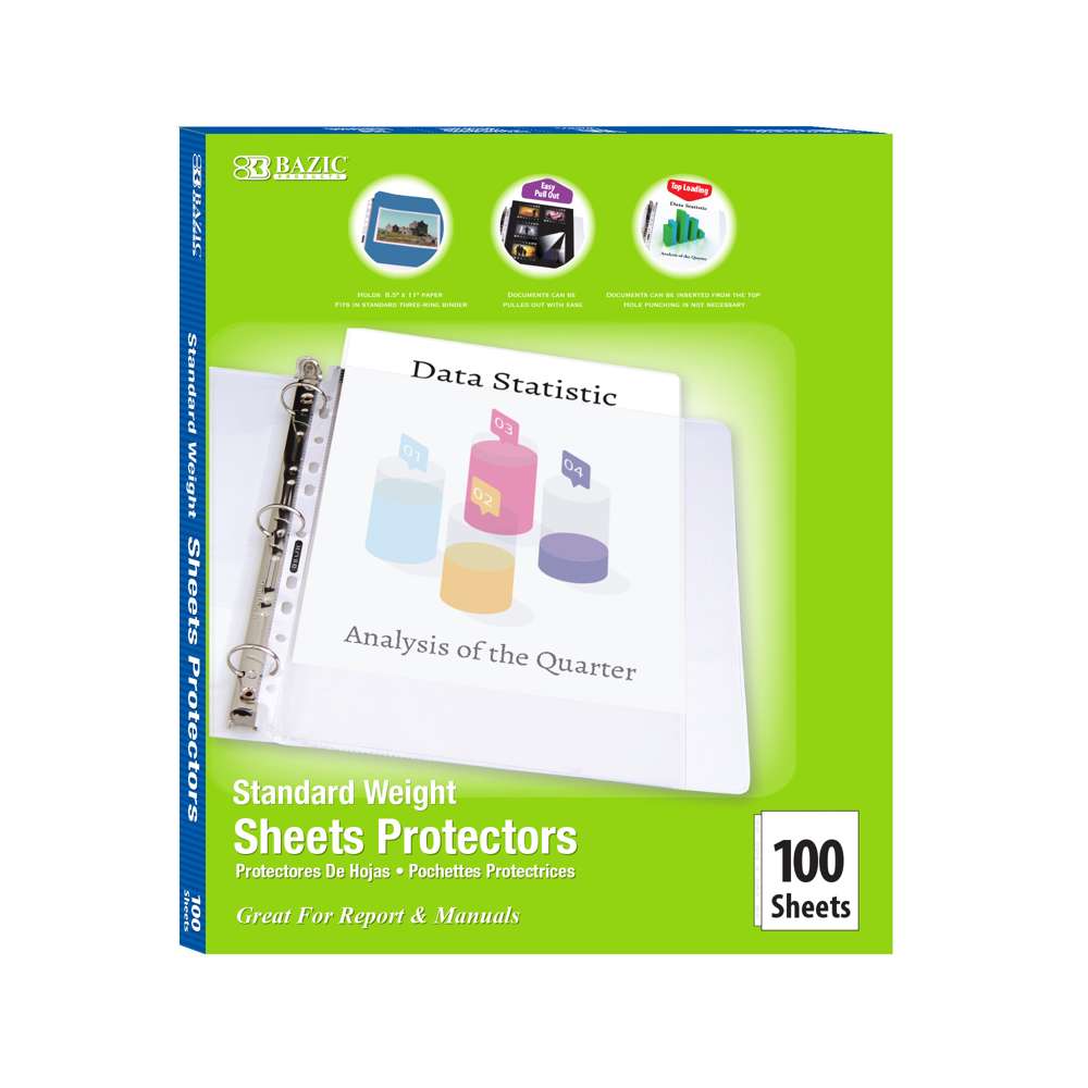 Standard Weight Top Loading Sheet Protectors (100/Box)