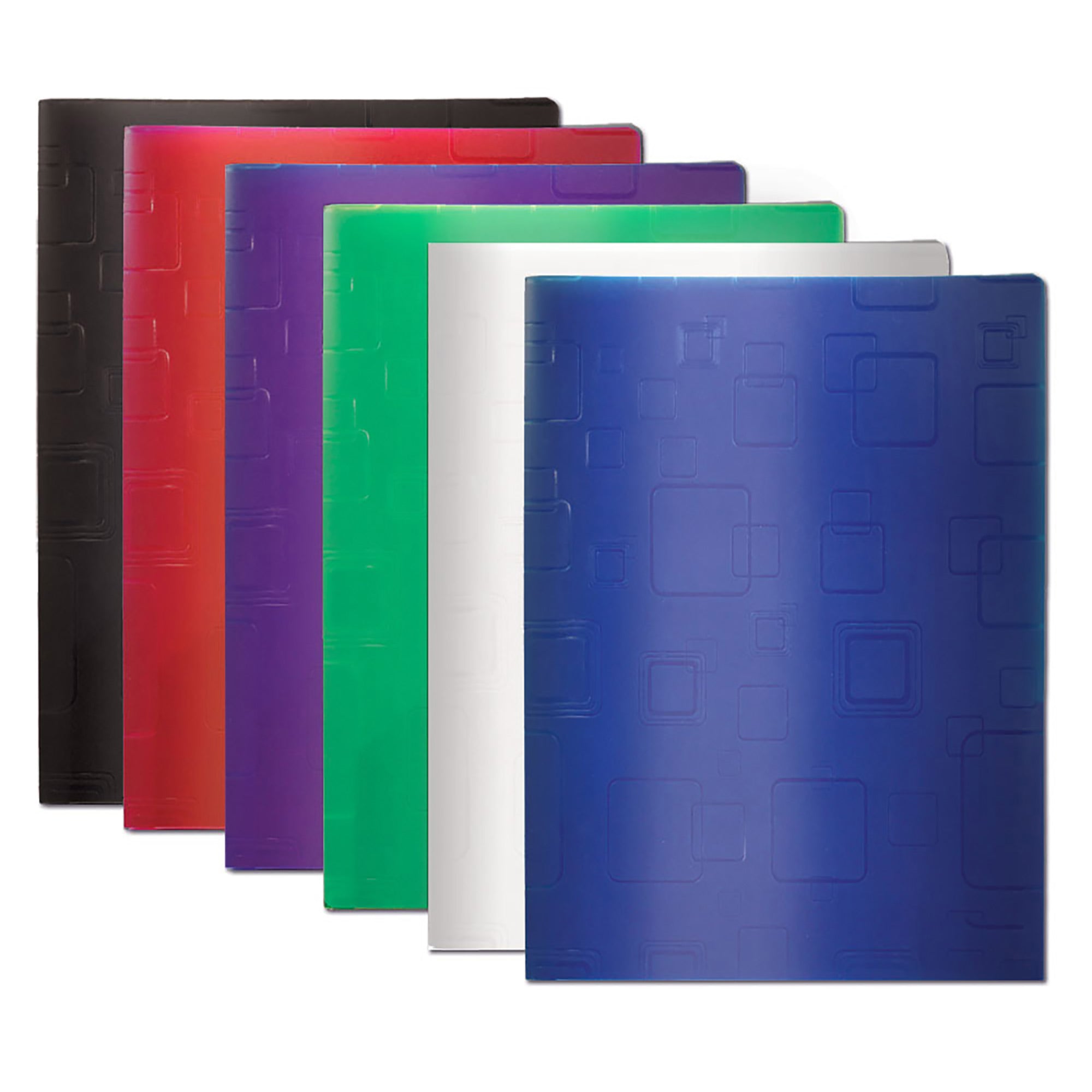 Cubic Embossed 2-Pocket Poly Portfolio