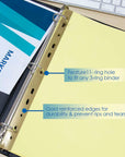 Paper Dividers w/ 8-Insertable Color Tabs