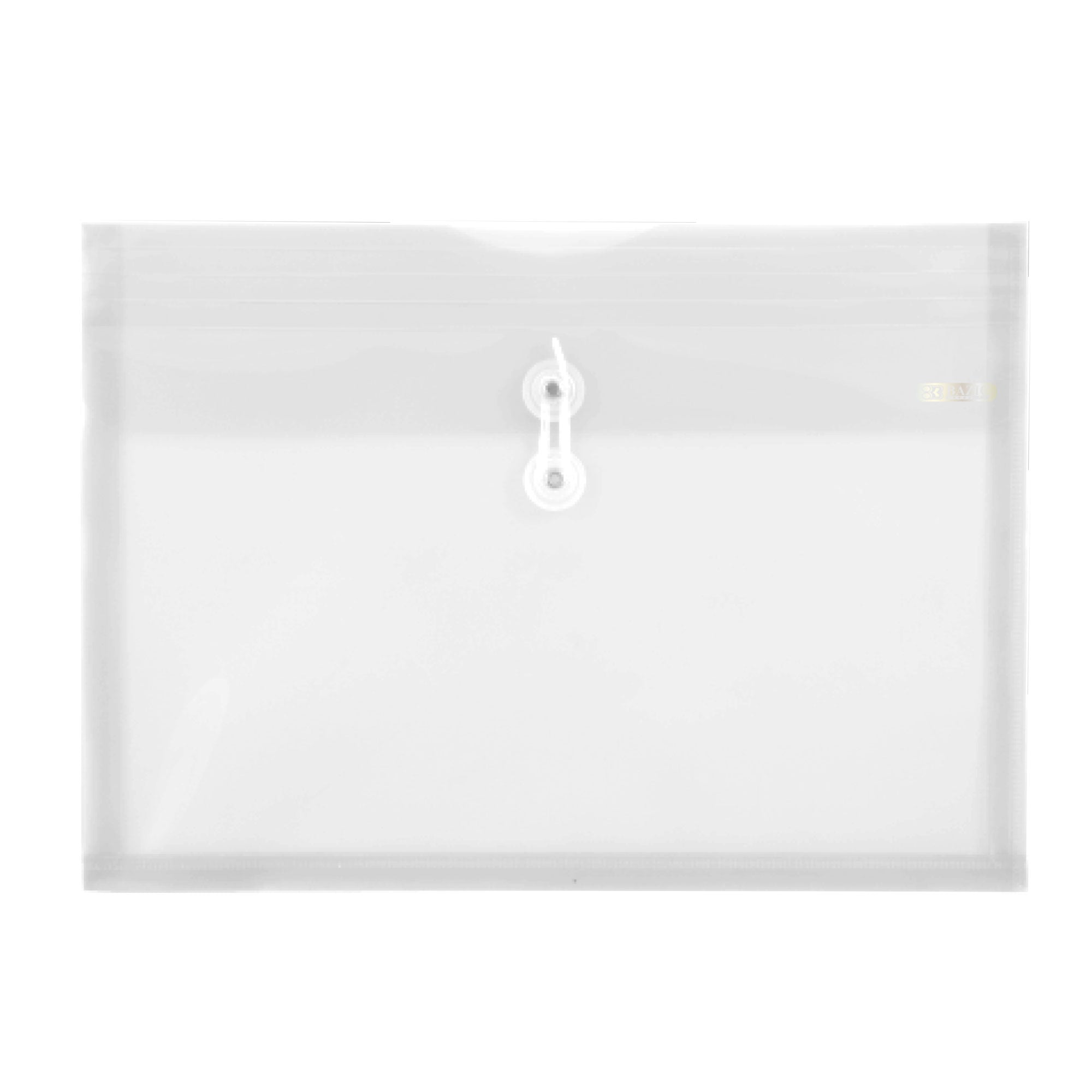 Bazic Clear Side Loading Letter Size String Envelope