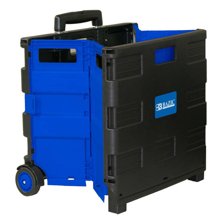 Foldable Utility Cart w/ Lid Cover Blue 16" X 18" X 15"