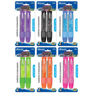 Retractable Paisley Stick Erasers (2/Pack)