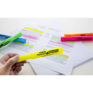 Desk Style (Pack) Fluorescent Highlighters Yellow (12/Pack)