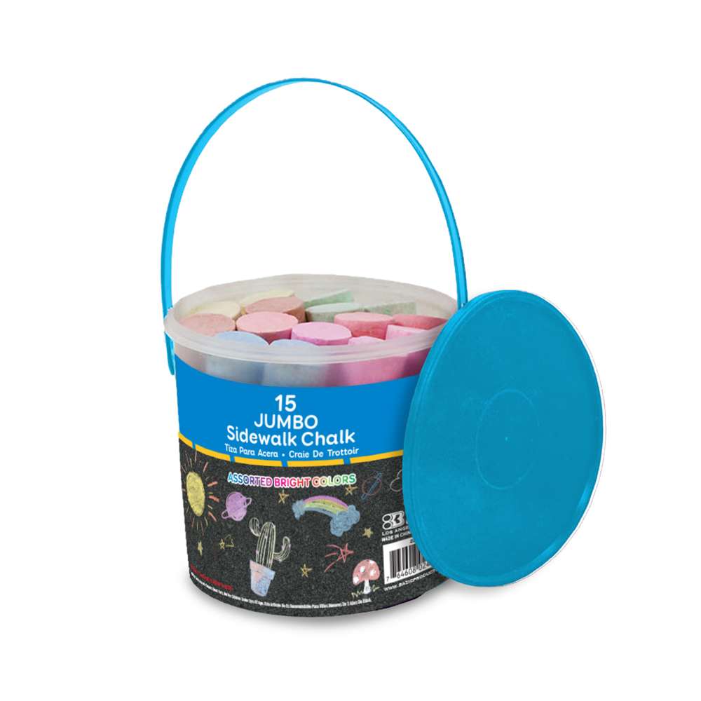 BAZIC Jumbo Color Chalk (15/Bucket) Bazicstore