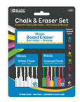 12 Color & 12 White Chalk w/ Eraser Set