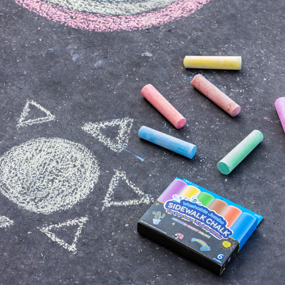 Bazic Dustless Assorted Color Chalk (24/Box)