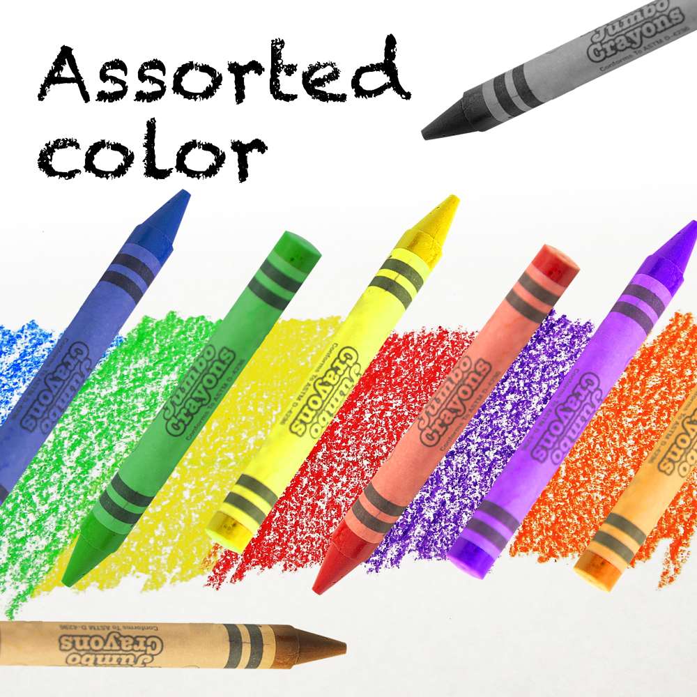 Bazic 8 Color Premium Quality Super Jumbo Triangle Crayon