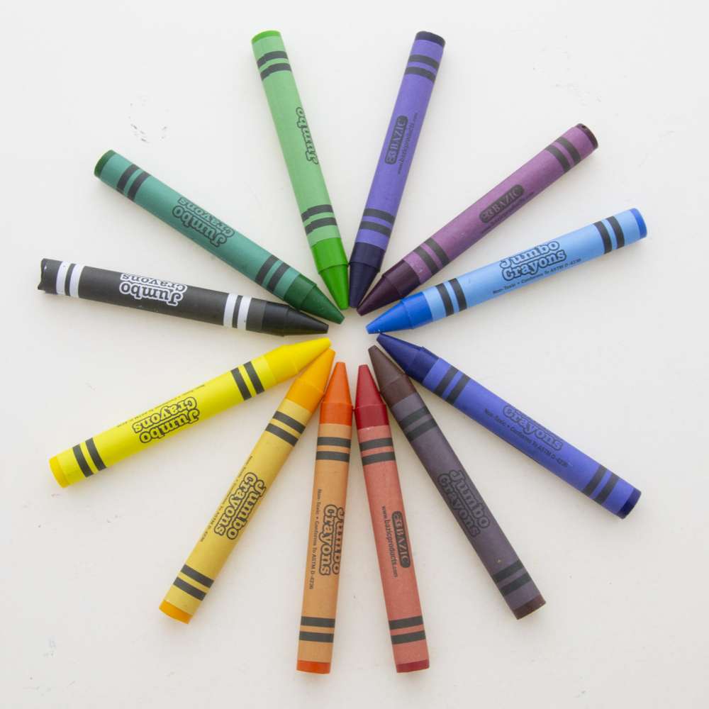 Jumbo Crayons - 16 Colors Crayons Crayons, Markers, Chalk Arts & Crafts All  Categories