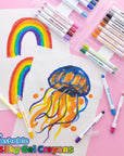 24 Color Silky Gel Crayons
