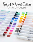 24 Color Silky Gel Crayons