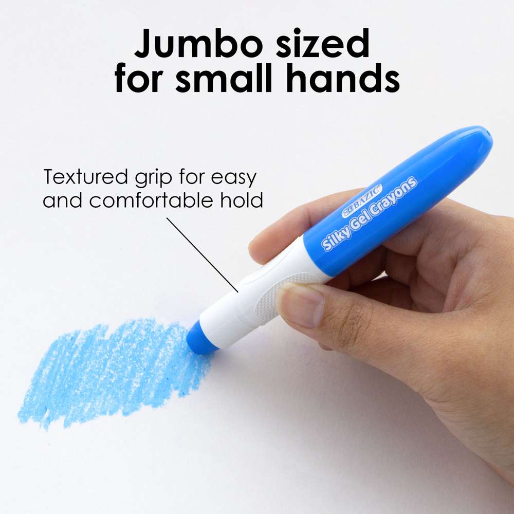 BAZIC Crayons Jumbo 12 Color, Non Toxic Drawing Crayon (12/Pack