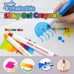 Jumbo Silky Gel Crayons 12 Color