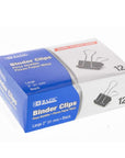 Large 2" (51mm) Black Binder Clip (12/Box)