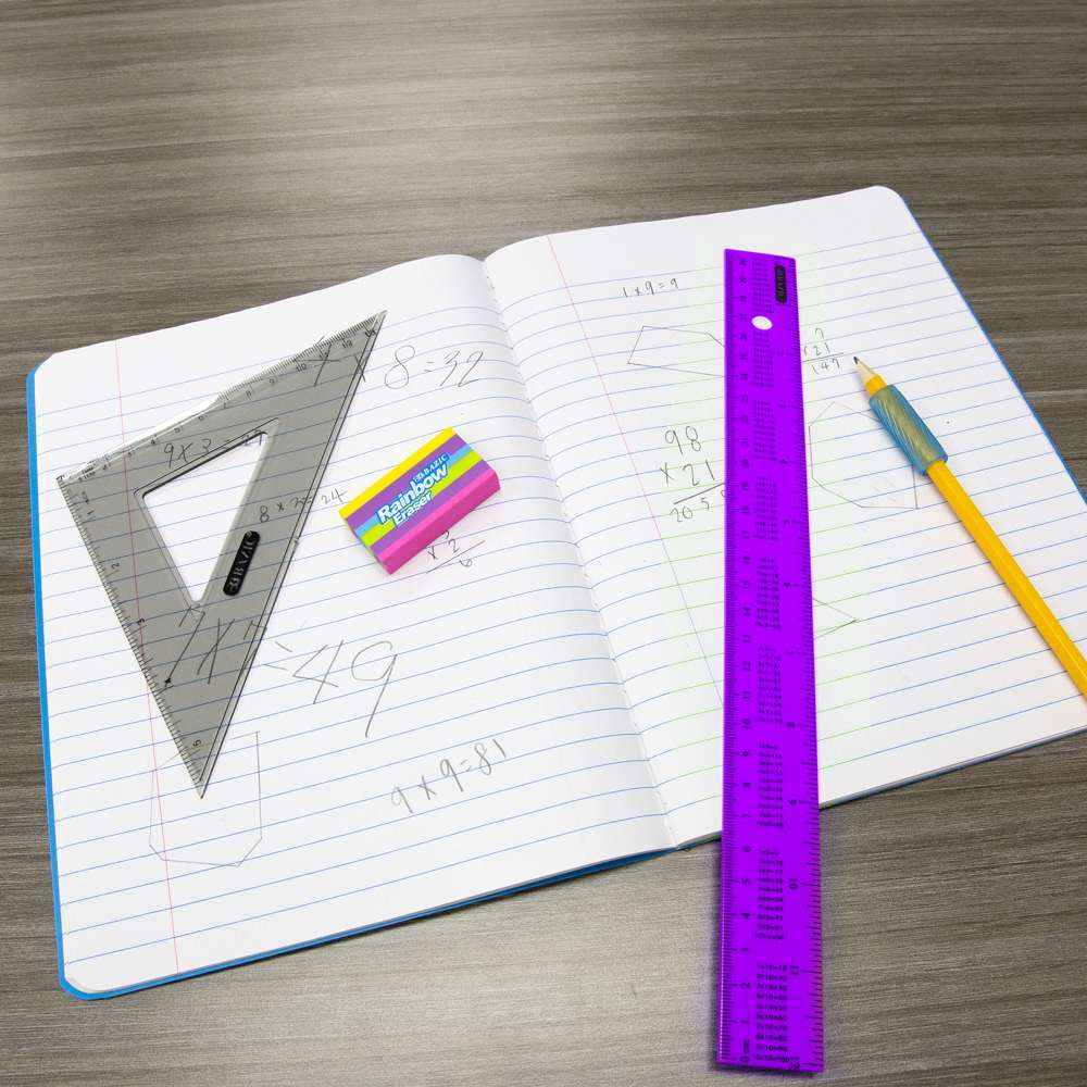 12&quot; Ruler w/ Multiplication Prints (30cm)(4/Pack)