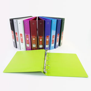 1" Lime Green 3-Ring View Binder w/ 2-Pockets - Bazicstore