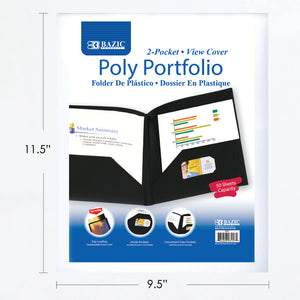 Poly Portfolio View Cover w/ 2-Pocket