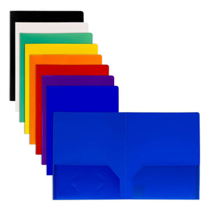 Poly 2-Pockets Portfolio - Solid Color