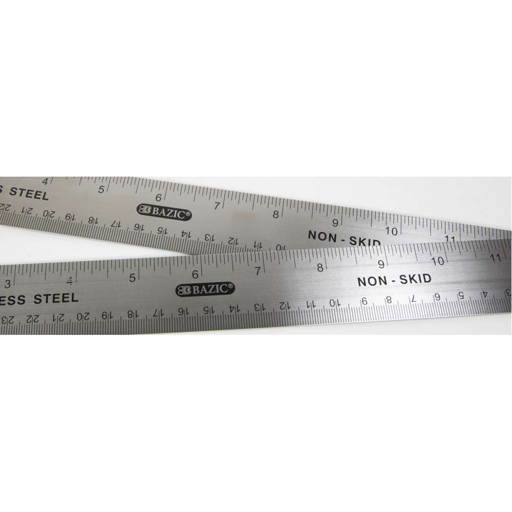 12&quot; Stainless Steel Ruler w/ Non Skid Back (30cm)