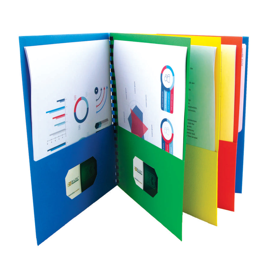 8-Pockets Portfolios Folder w/ View Cover