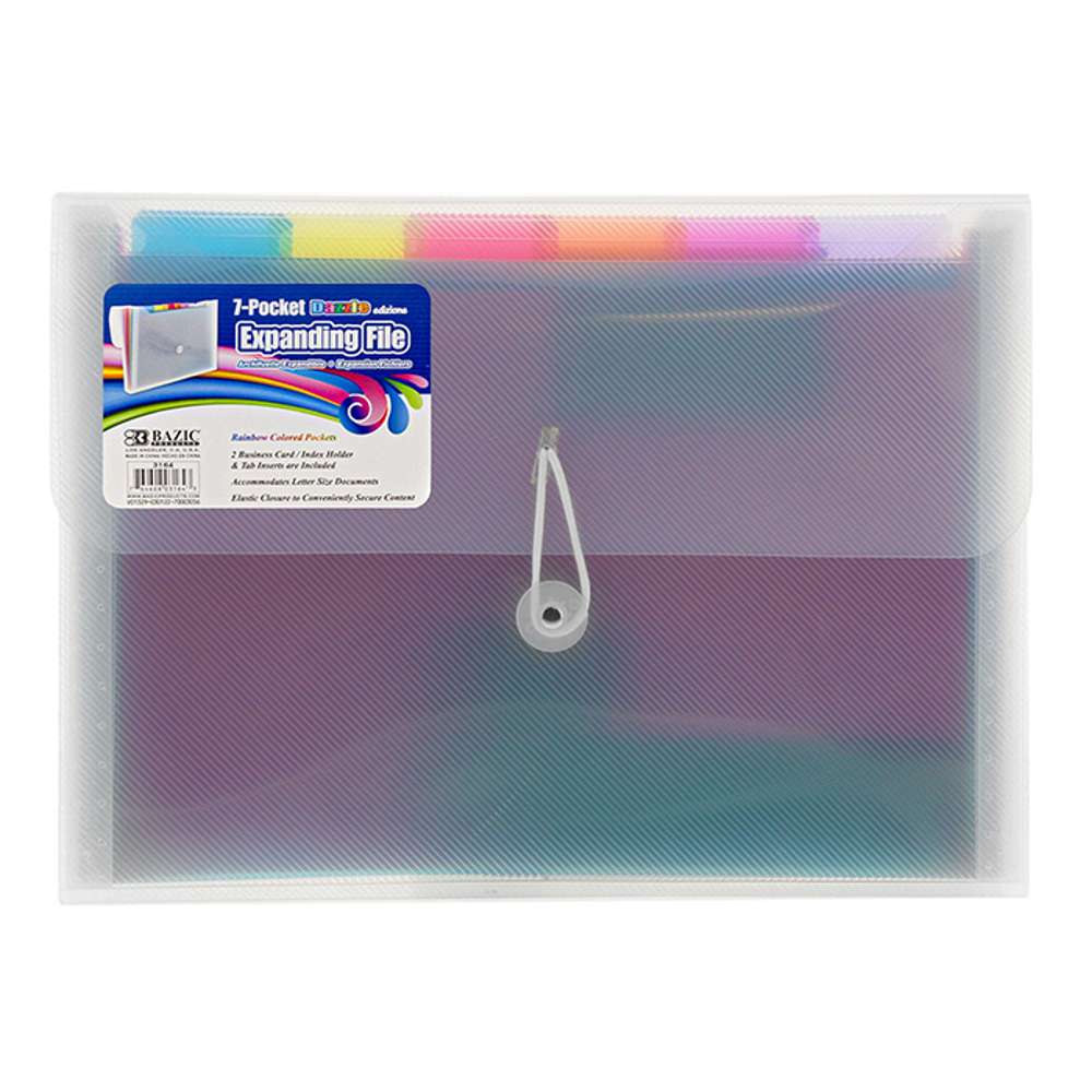 Rainbow 7-Pocket A4/Letter Size Poly Expanding File