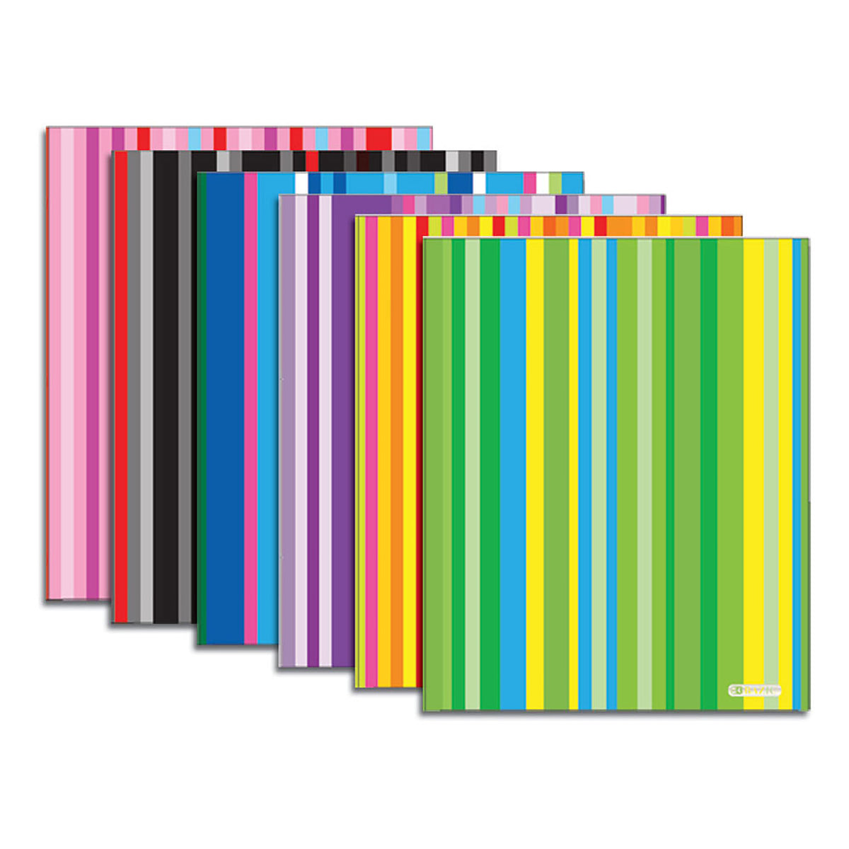 Stripes 2-Pocket Poly Portfolio