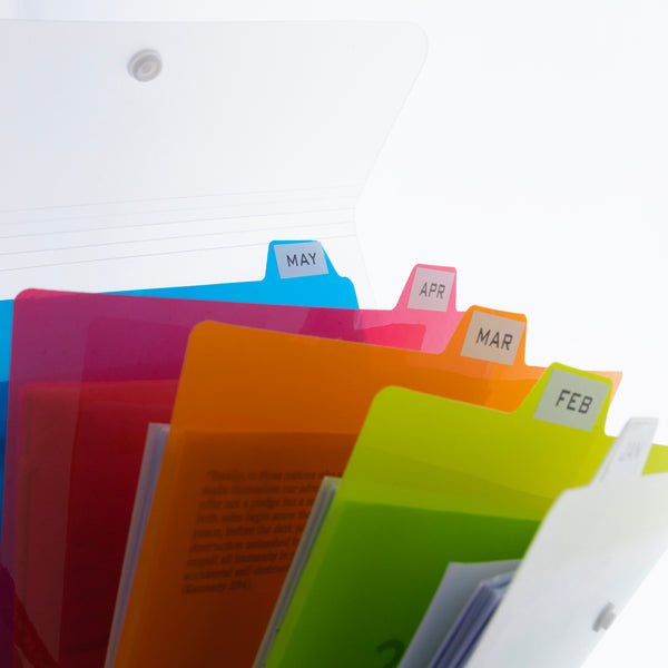 BAZIC Expanding File Folder Letter Size Vertical Poly 5Pocket Bazicstore