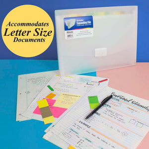 Expanding File Letter Size Translucent Poly 13-Pocket