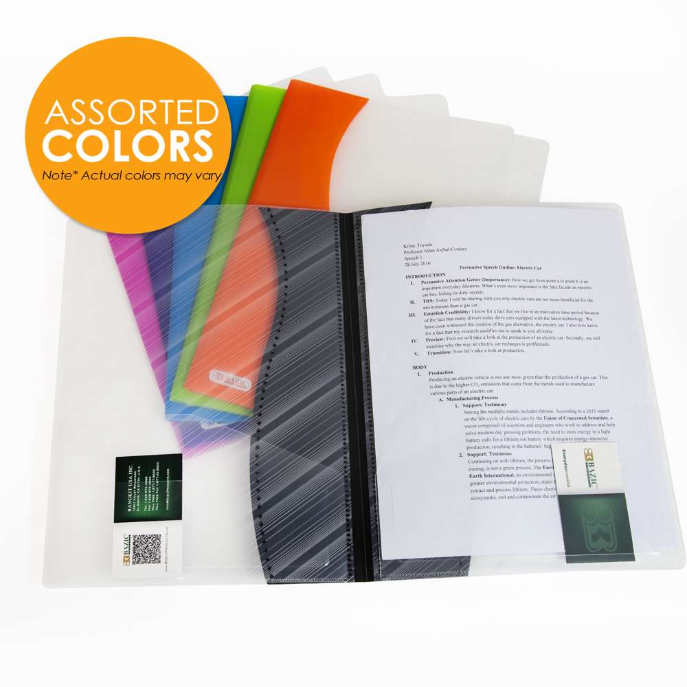 BAZIC Two Tone 2-Pocket Poly Portfolio – BAZIC Store