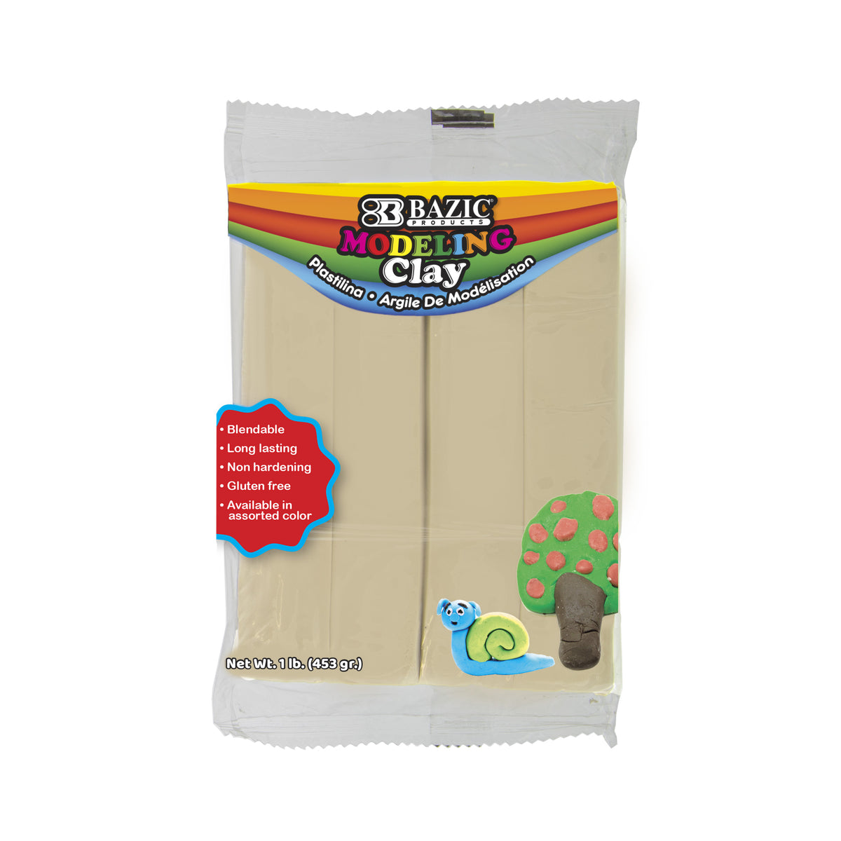 BAZIC Cream Modeling Clay, 1 lb